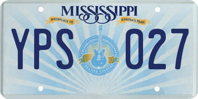 MS license plate YPS027