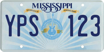 MS license plate YPS123