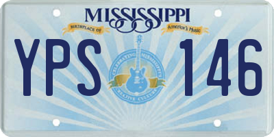 MS license plate YPS146