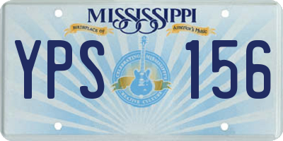 MS license plate YPS156