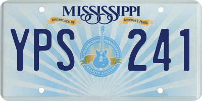MS license plate YPS241