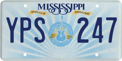 MS license plate YPS247