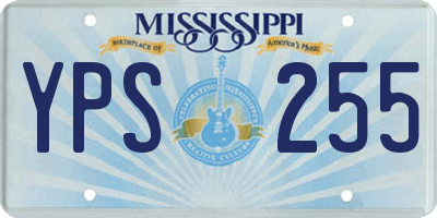 MS license plate YPS255