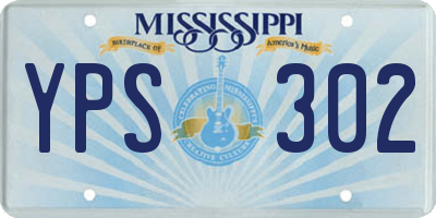 MS license plate YPS302
