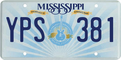 MS license plate YPS381