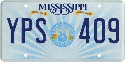 MS license plate YPS409