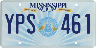 MS license plate YPS461