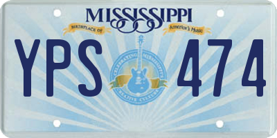 MS license plate YPS474