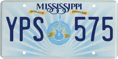 MS license plate YPS575