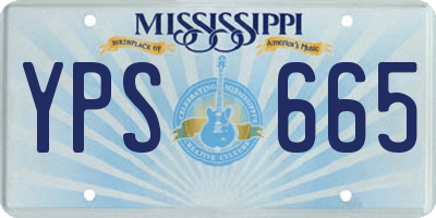 MS license plate YPS665