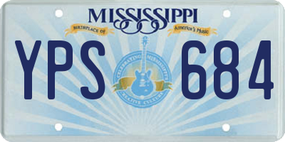 MS license plate YPS684