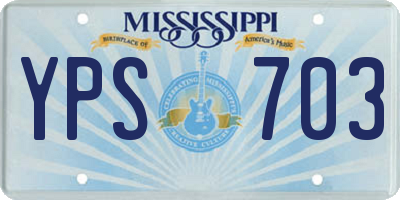MS license plate YPS703