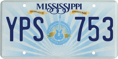 MS license plate YPS753