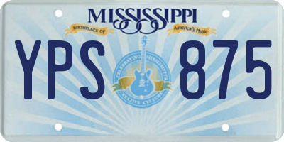 MS license plate YPS875