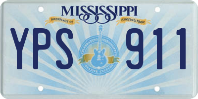 MS license plate YPS911