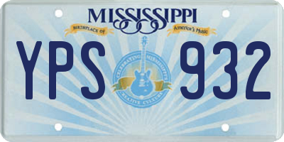 MS license plate YPS932