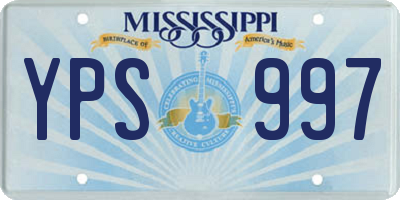 MS license plate YPS997
