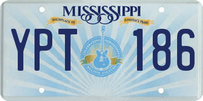 MS license plate YPT186