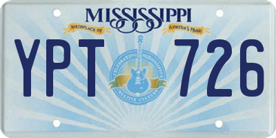 MS license plate YPT726