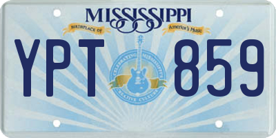 MS license plate YPT859