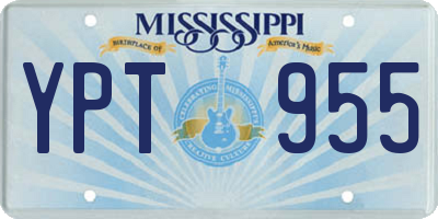 MS license plate YPT955