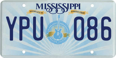 MS license plate YPU086