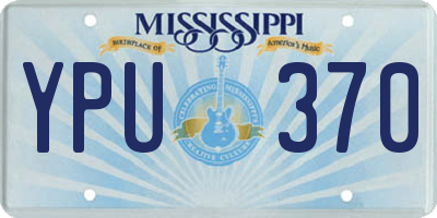 MS license plate YPU370