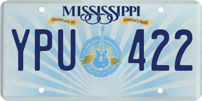 MS license plate YPU422