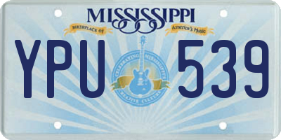 MS license plate YPU539