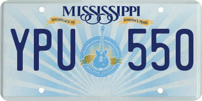 MS license plate YPU550