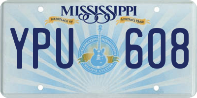 MS license plate YPU608