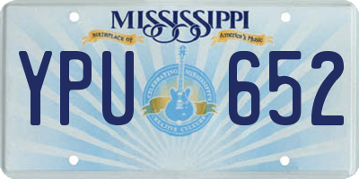 MS license plate YPU652