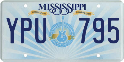 MS license plate YPU795