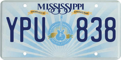 MS license plate YPU838