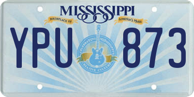 MS license plate YPU873