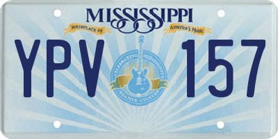 MS license plate YPV157