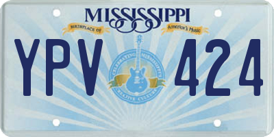 MS license plate YPV424