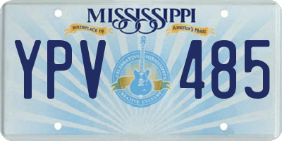 MS license plate YPV485