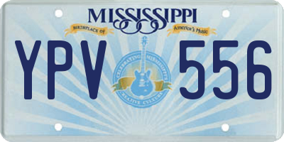 MS license plate YPV556