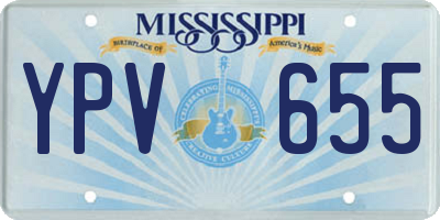 MS license plate YPV655