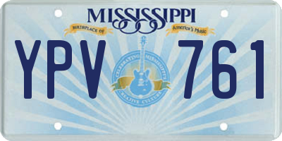 MS license plate YPV761