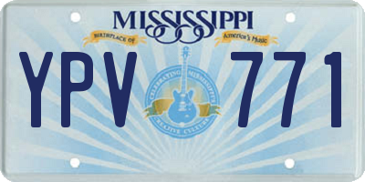 MS license plate YPV771