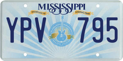 MS license plate YPV795