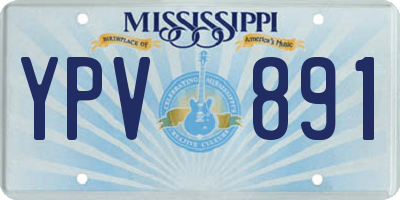 MS license plate YPV891