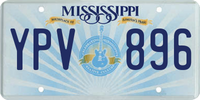 MS license plate YPV896
