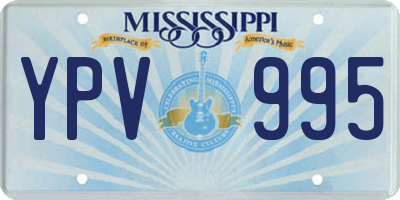 MS license plate YPV995