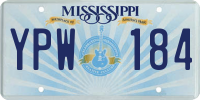 MS license plate YPW184