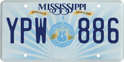 MS license plate YPW886