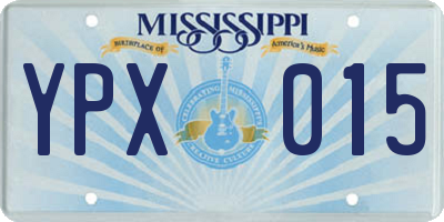 MS license plate YPX015