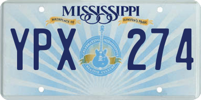 MS license plate YPX274